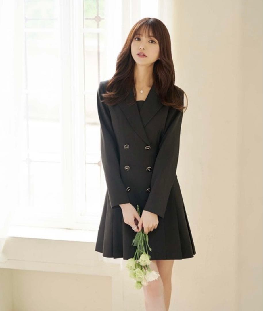 emiriawiz エミリアウィズ　ブラック ダブルブレスト ミニワンピース