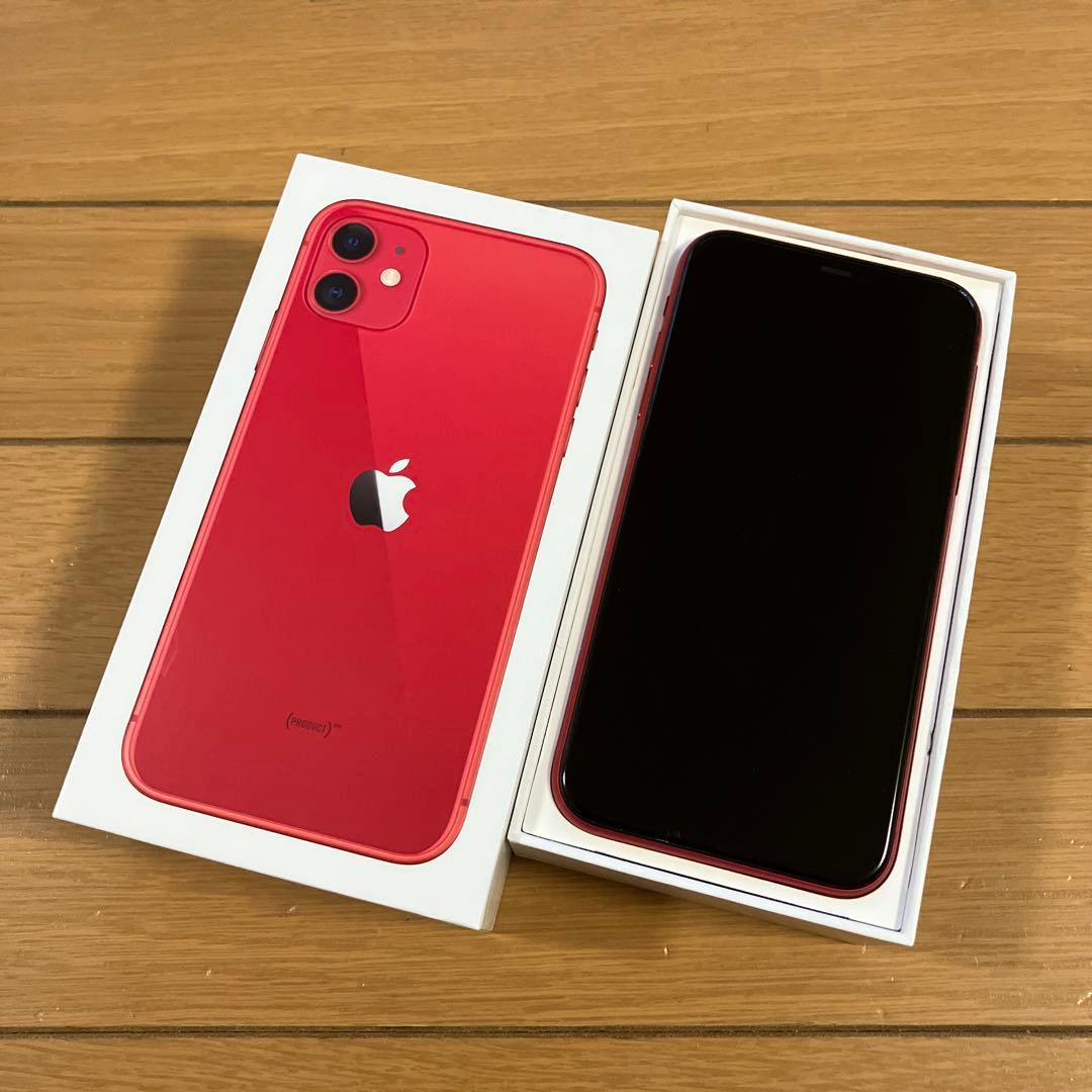iPhone11 64GB レッド 裏面割れ