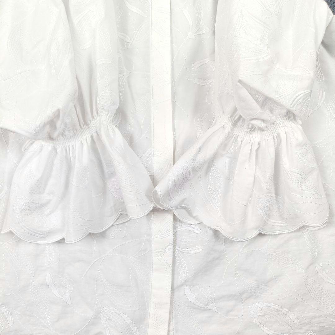 Drawer 25SS フラワーエンブロイダリーブラウス ギャザー フリル 刺繍