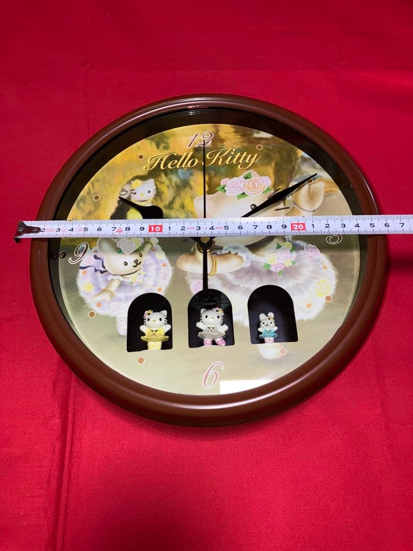 【中古品】ハローキティ からくり時計　バレリーナ