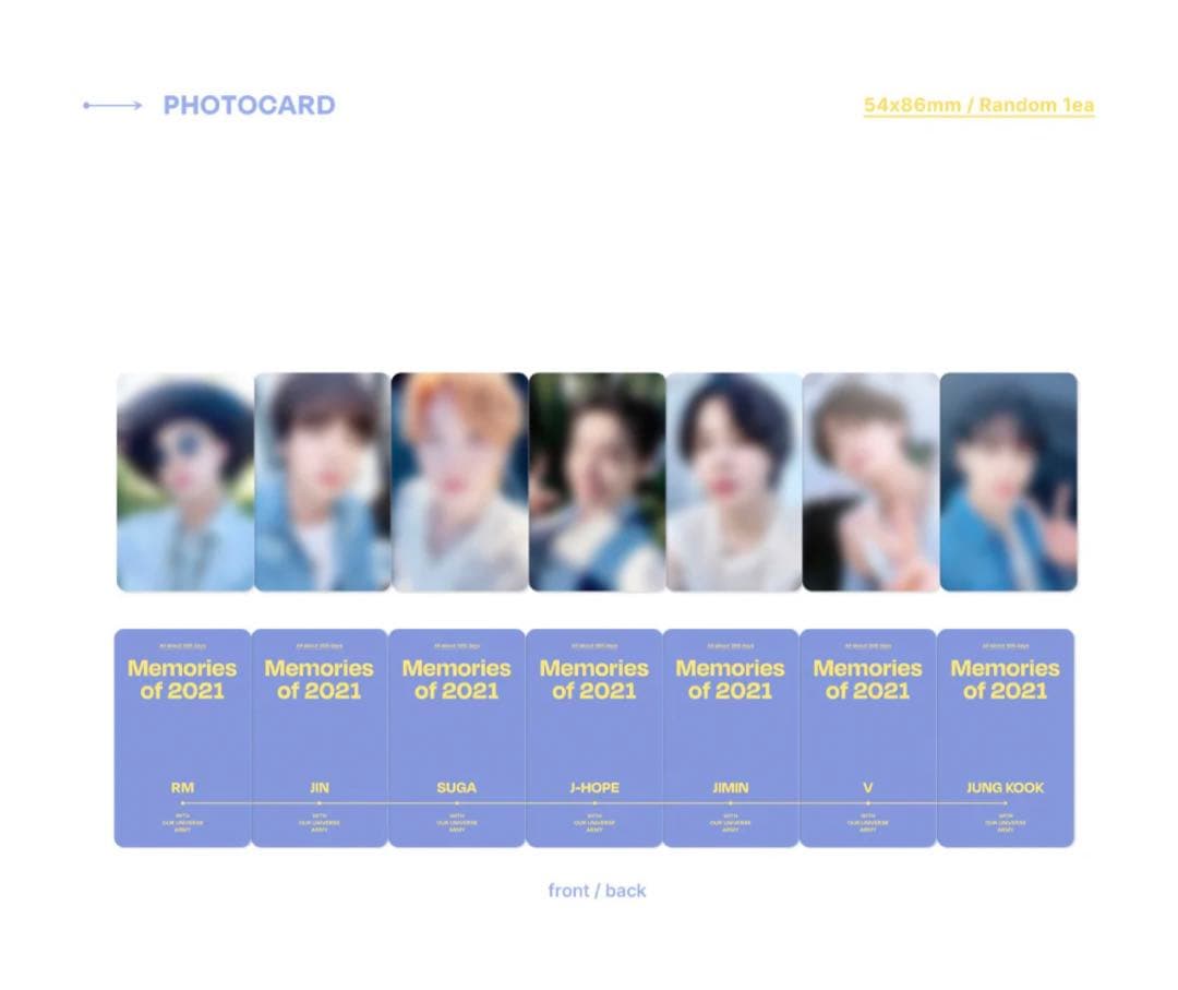 未開封　[DIGITAL CODE] BTS Memories of 2021