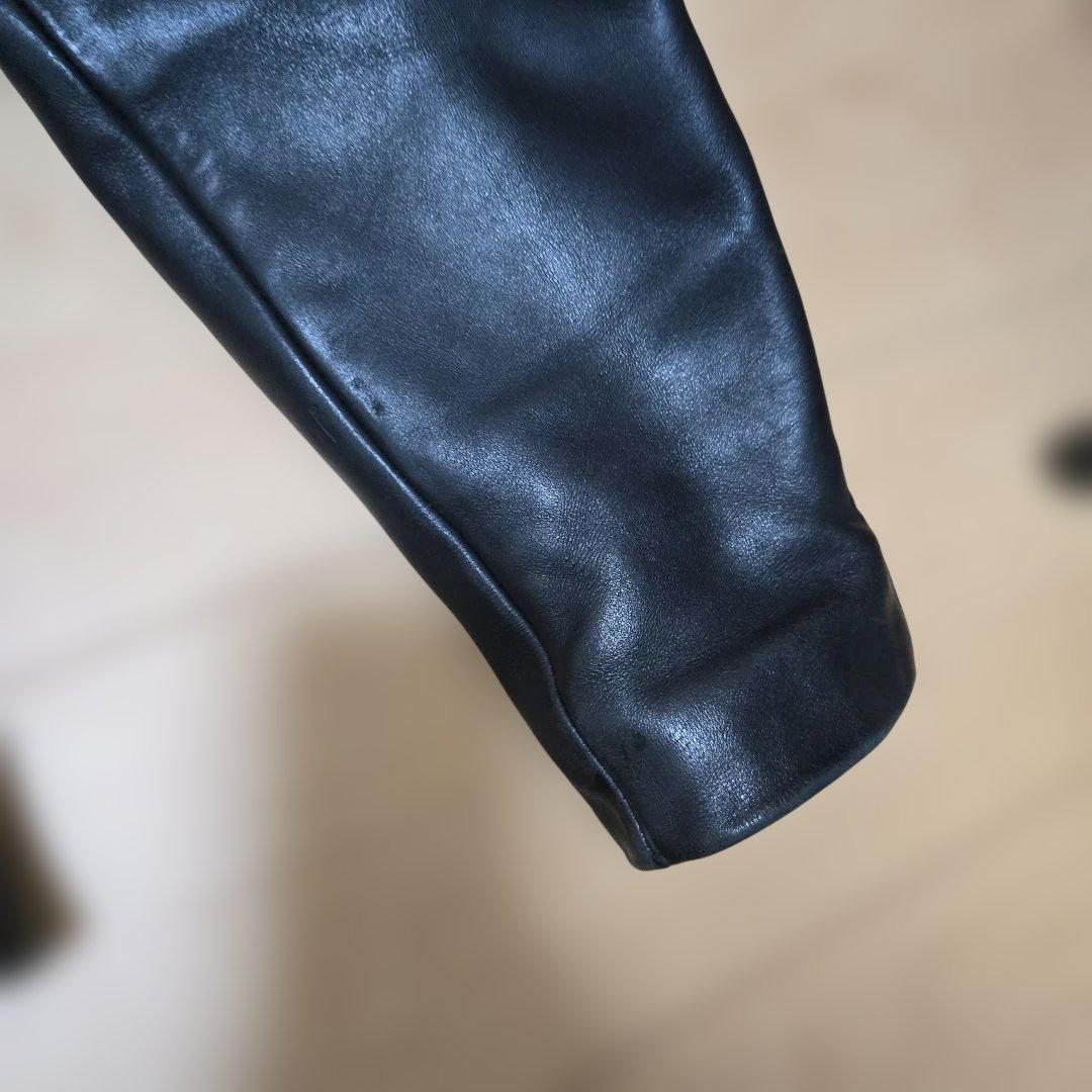 (最終値下げ）ブラック　レザー　シングル　ライダースジャケット　アウトロー　牛革