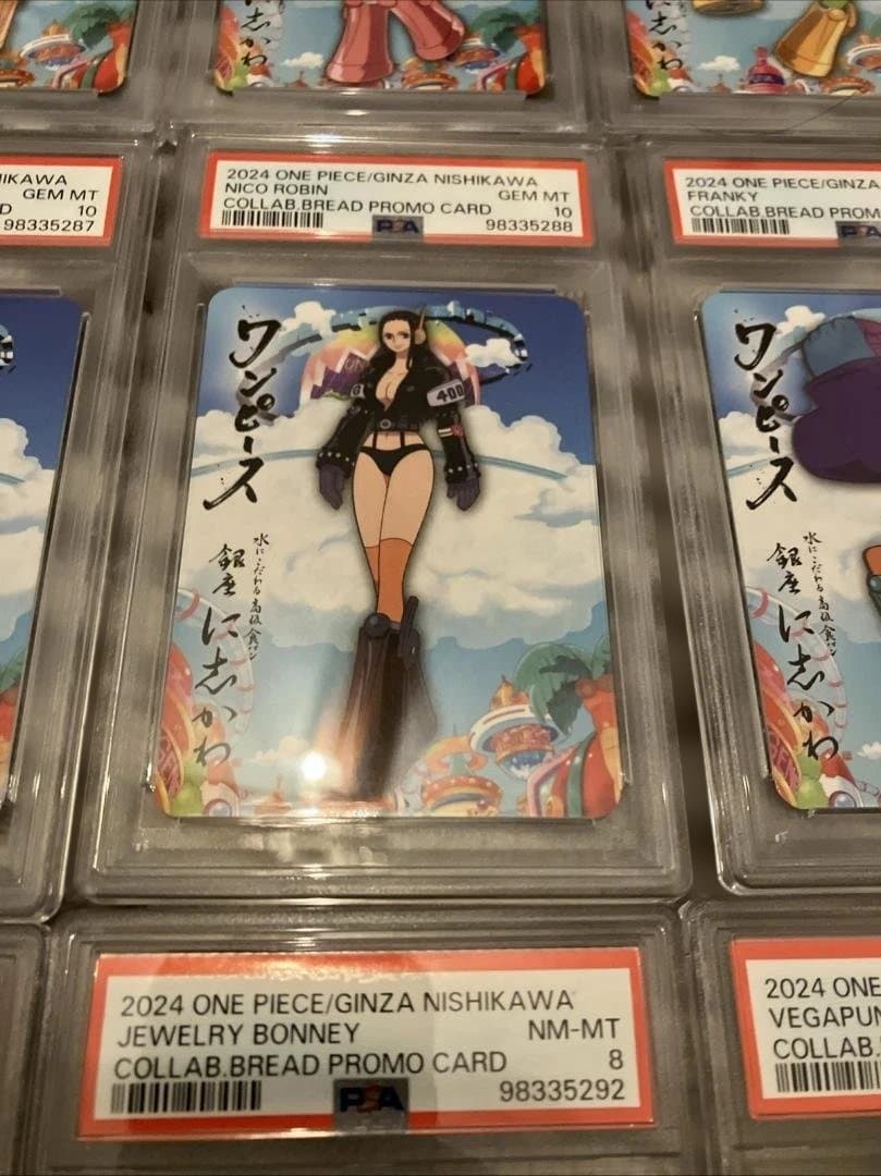 ワンピースカード x 銀座に志かわ 限定コラボカード12種類 PSA鑑定済み