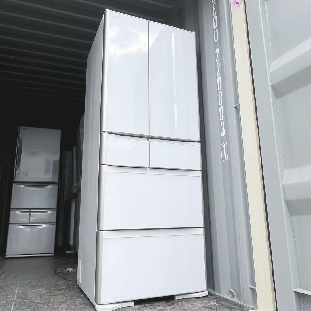 361取付無料！日立真空チルド搭載 おしゃれホワイトインテリア6ドア冷蔵庫