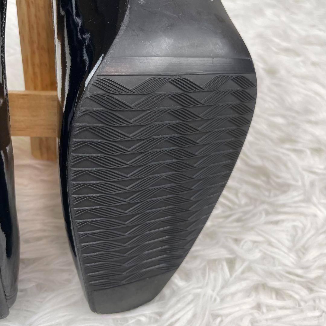 極美品✨リーガル✨ハイヒール✨23cm✨スクエアトゥ✨エナメル✨黒✨冠婚葬祭