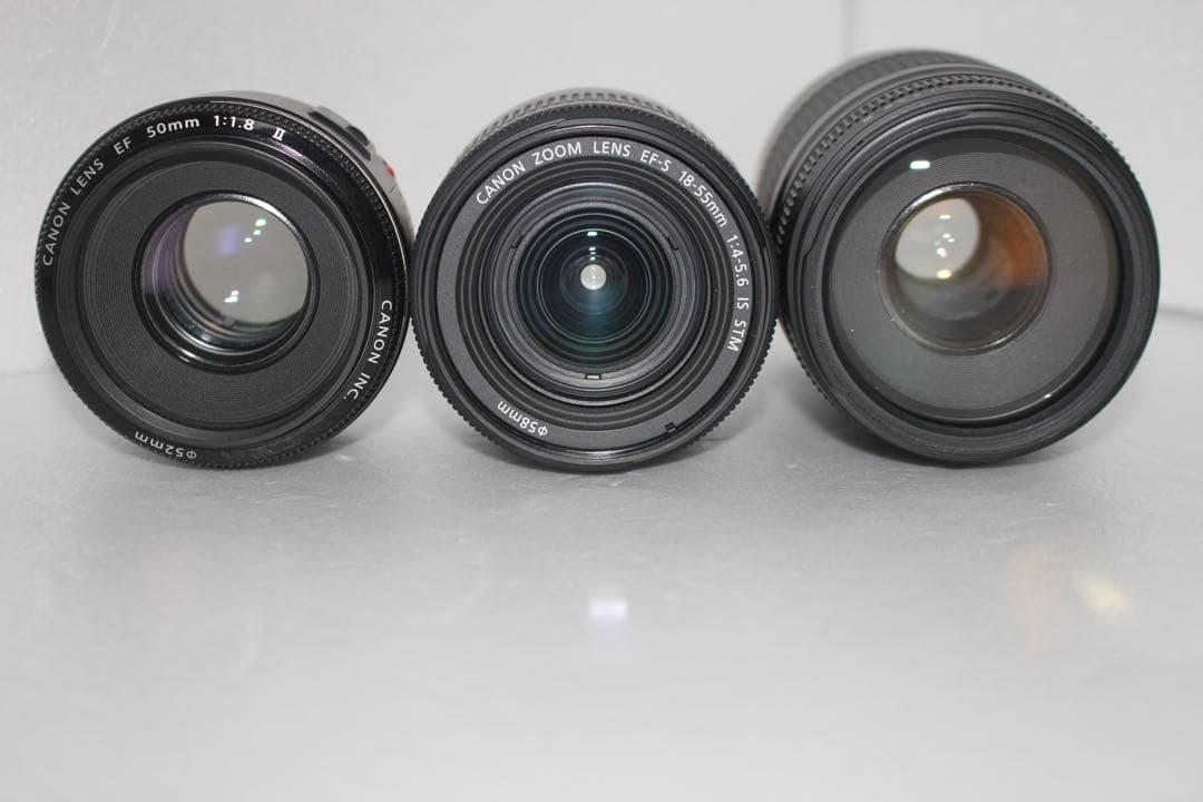 一眼レフカメラcanon kiss x10標準＆望遠＆単焦点トリプルレンズセット