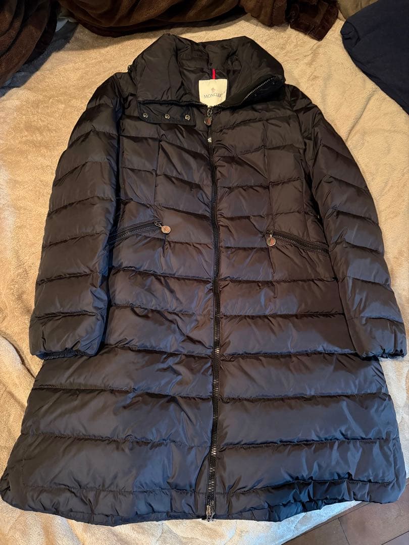 Moncler ブラック ロングダウンジャケット　サイズ2 モンクレール