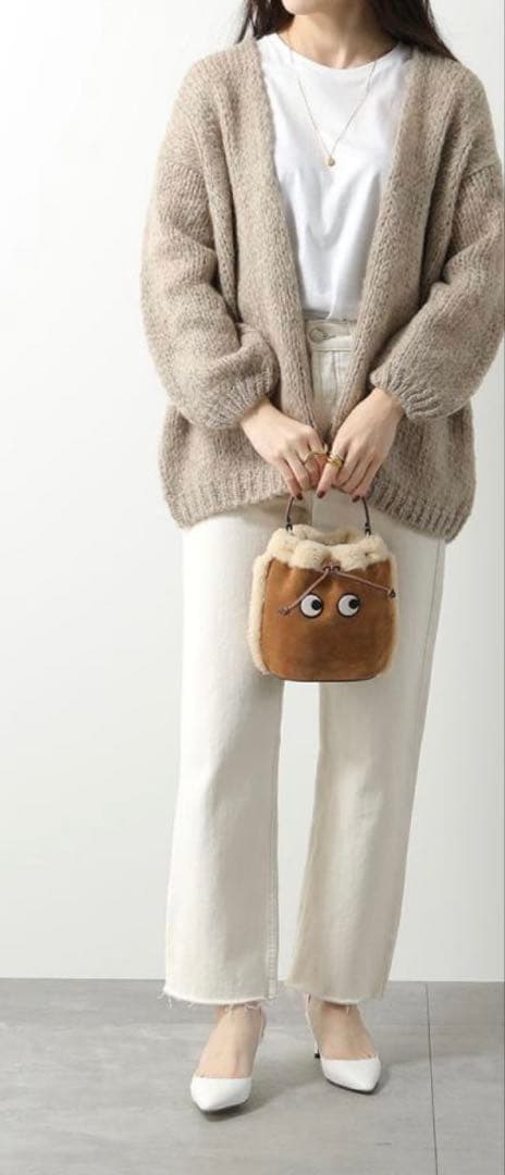 アニヤハインドマーチ　アイズ　スエード　ボア巾着バック　ショルダー