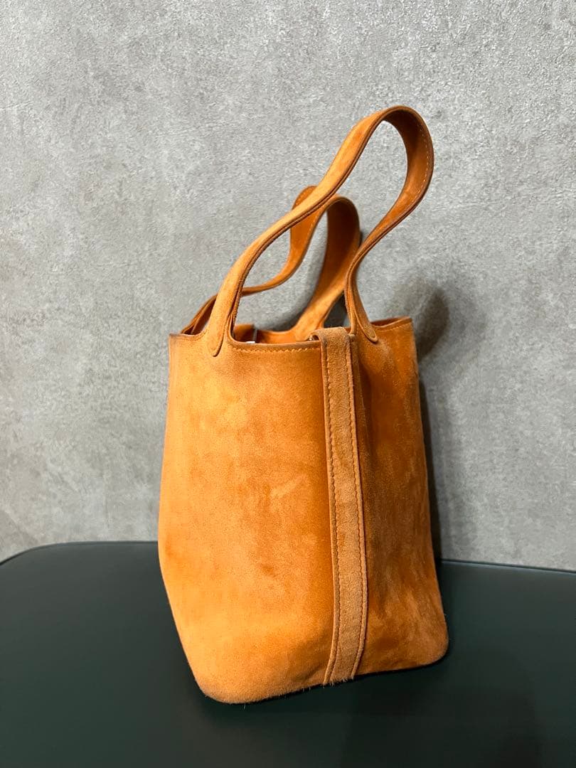 HERMES ピコタン　オレンジ スエード