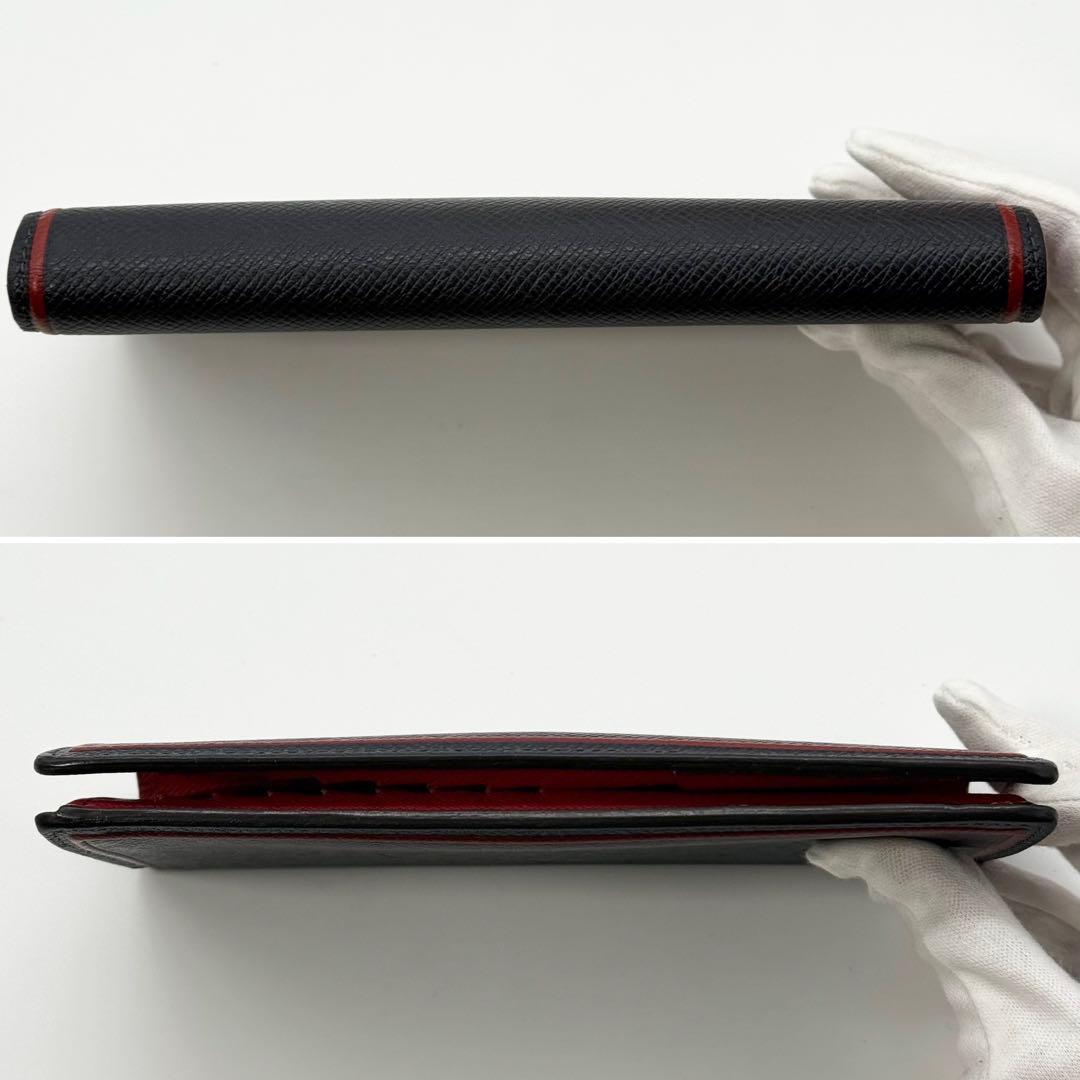 極美品IC内蔵✨ルイヴィトン タイガ ポルトフォイユブラザ 長財布 ネイビー×赤