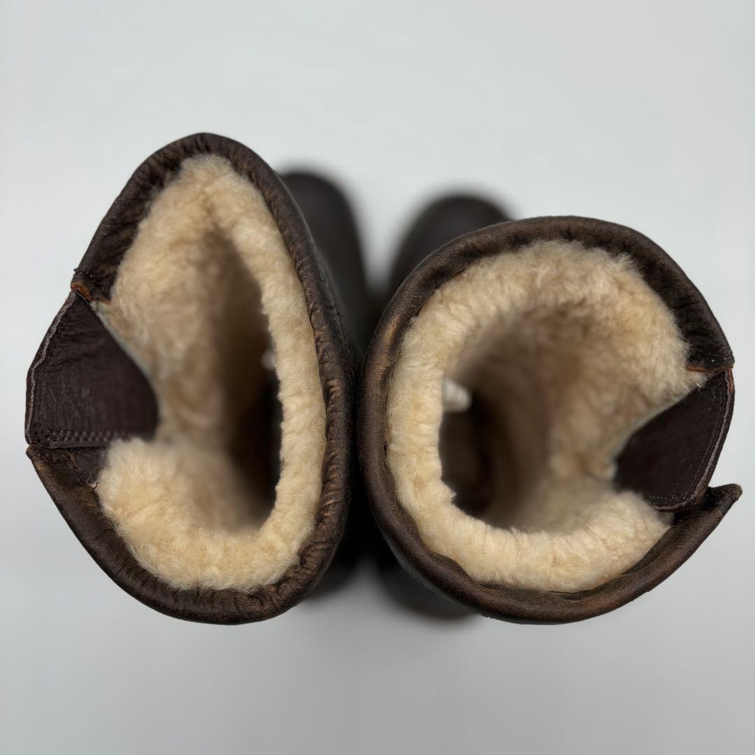 美品✨UGG アグ ムートン エンジニアブーツ ダークブラウン 25cm