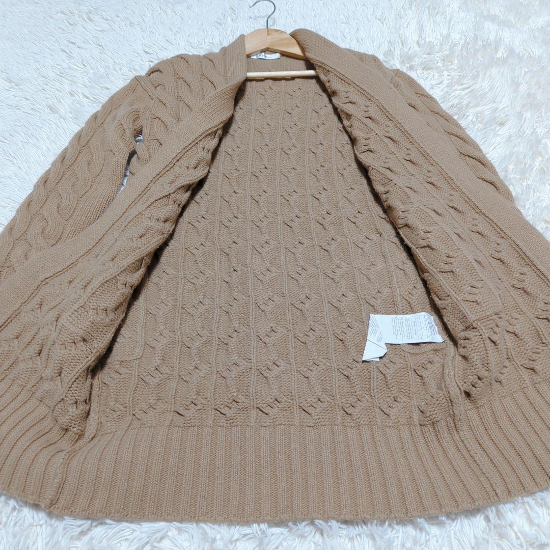 MaxMara　ロングニット　ケーブルニット　白タグ　カシミヤ混　ウール