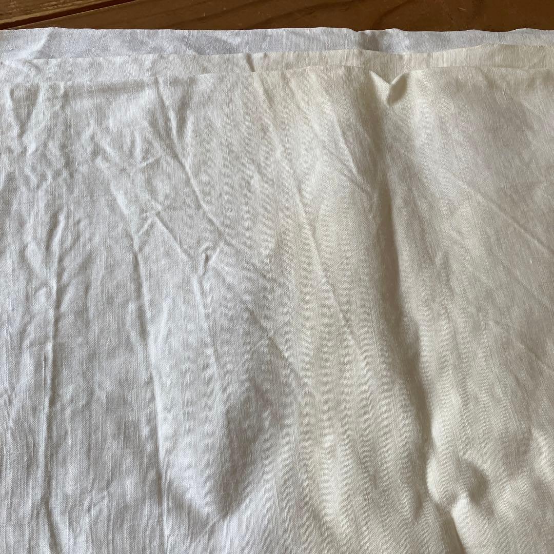 フランス アンティーク リネン シーツ 麻 モノグラム 刺繍 カーテン　布地