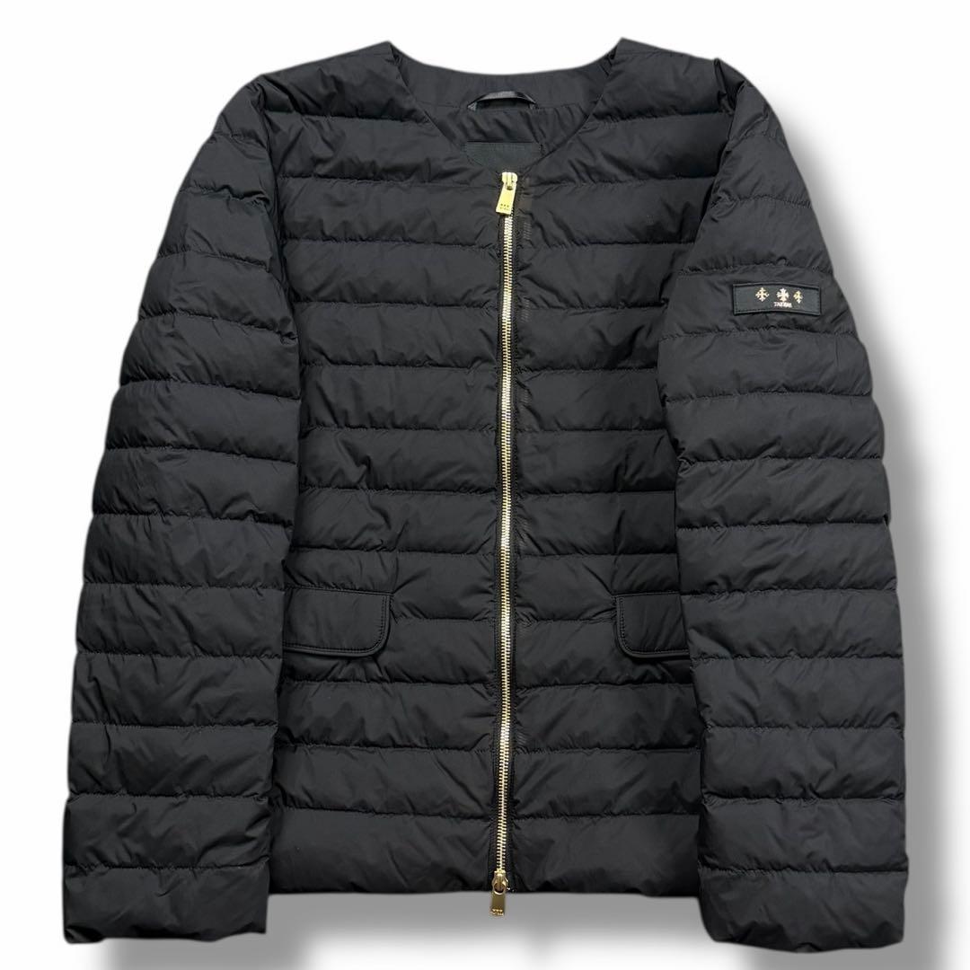 美品 TATRAS タトラス ノーカラー ダウン アウター NOKO ナイロン