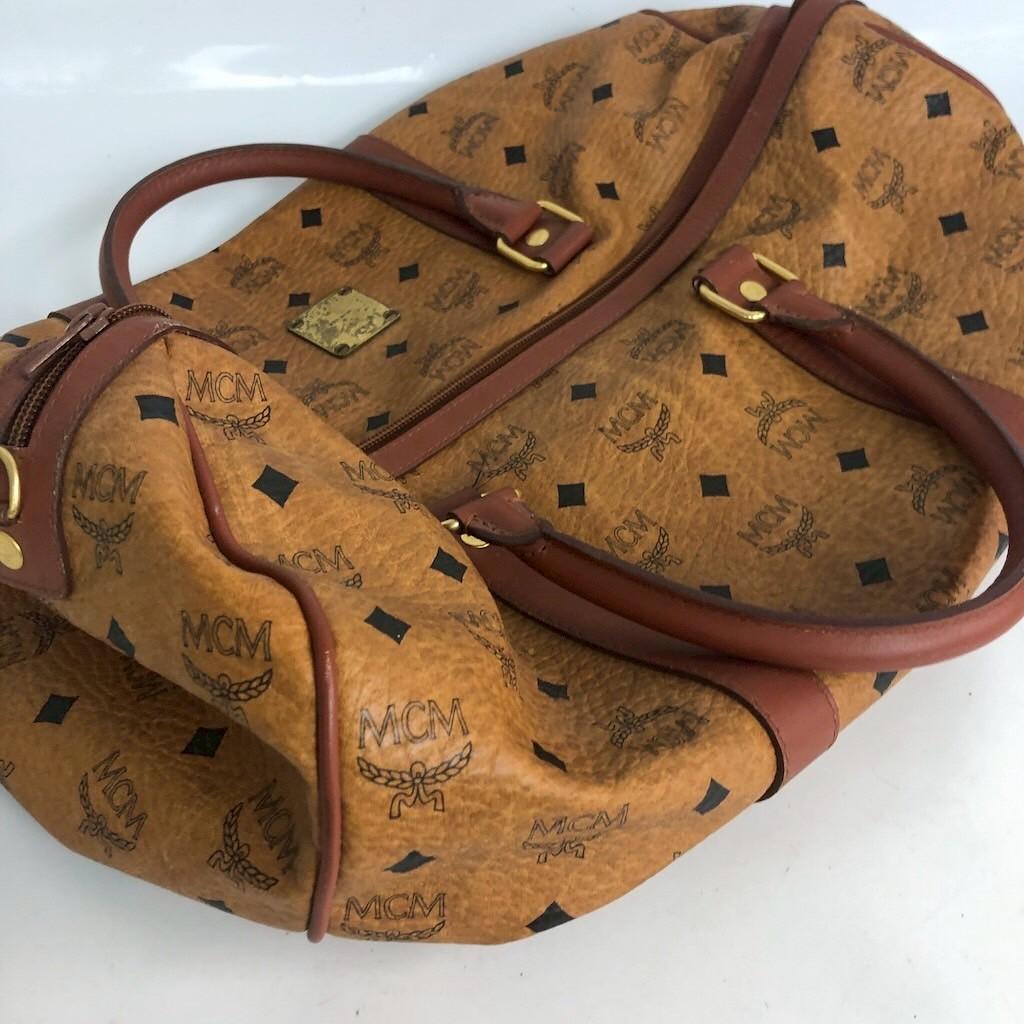 MCM エムシーエム ハンドバッグ ボストンバッグ ヴィセトス レザー ブラウン