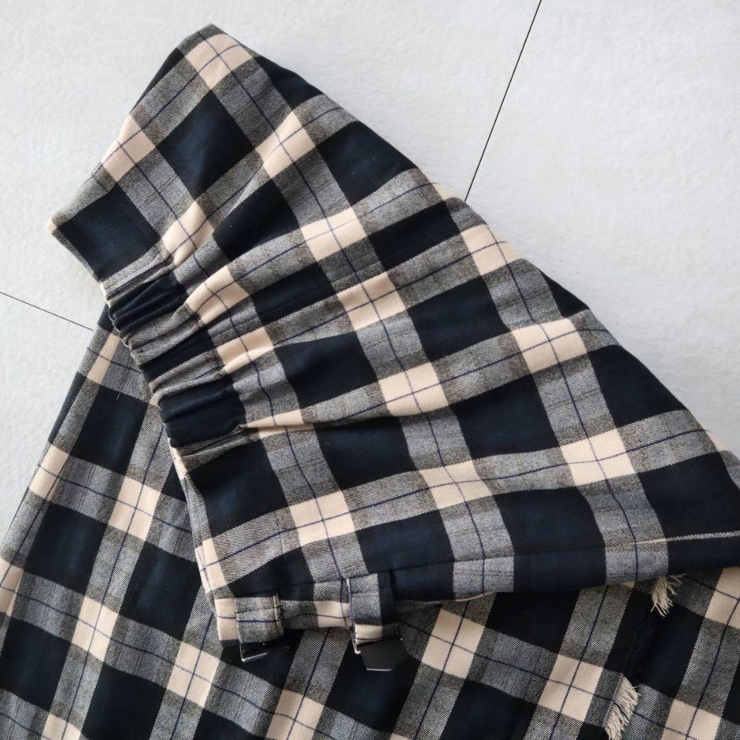 新品春色ブラックネイビーグレーアイボリーアーバンリサーチチェックペンシルスカート
