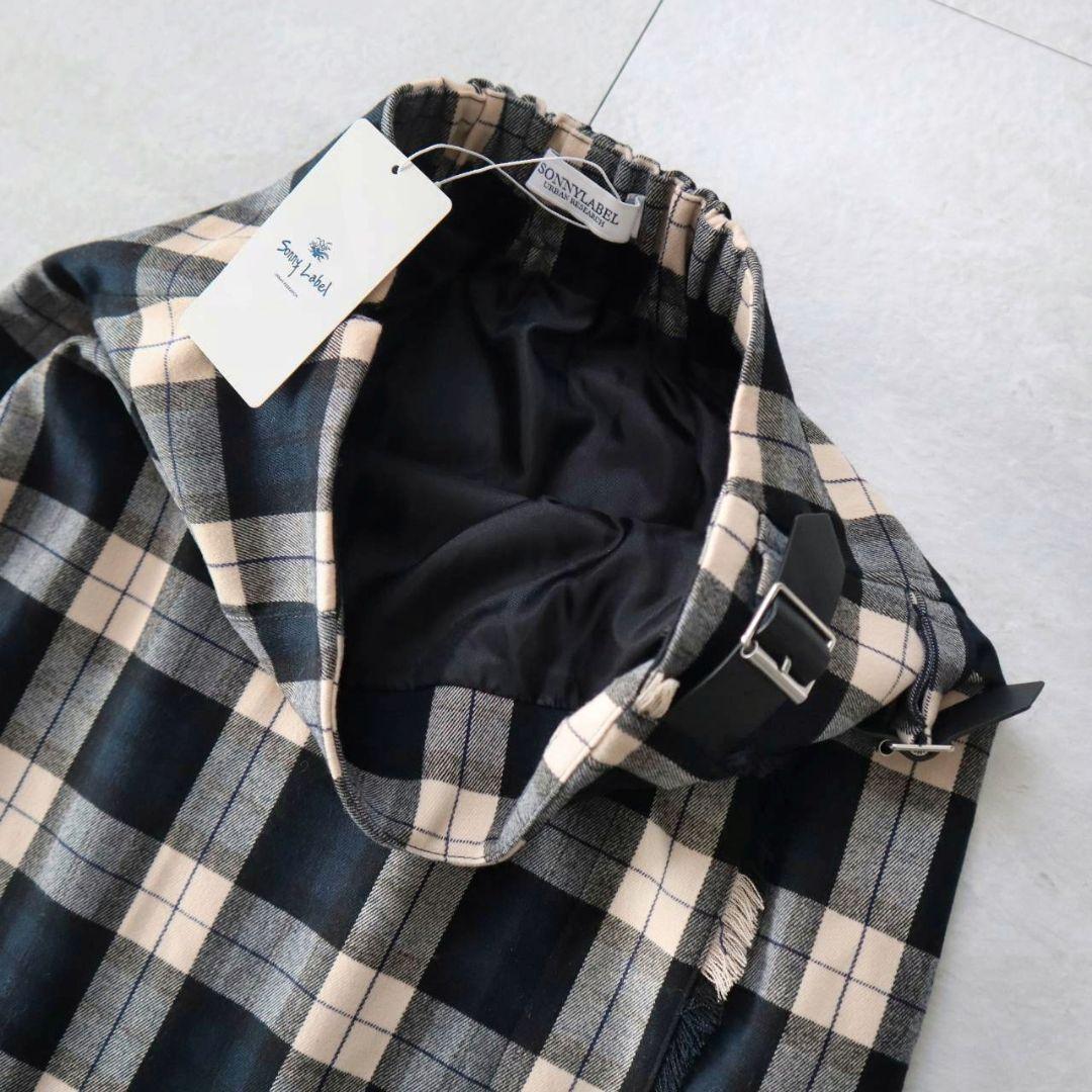 新品春色ブラックネイビーグレーアイボリーアーバンリサーチチェックペンシルスカート