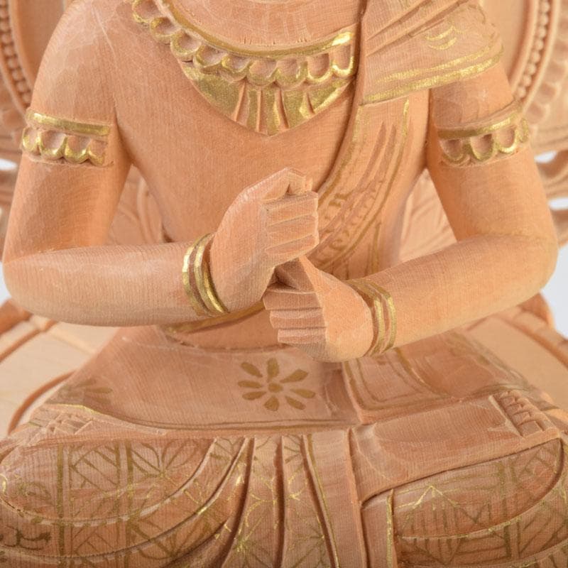 Khontao　仏教美術　桧彫刻　大日如来像　仏像　華鬘台　C　9059