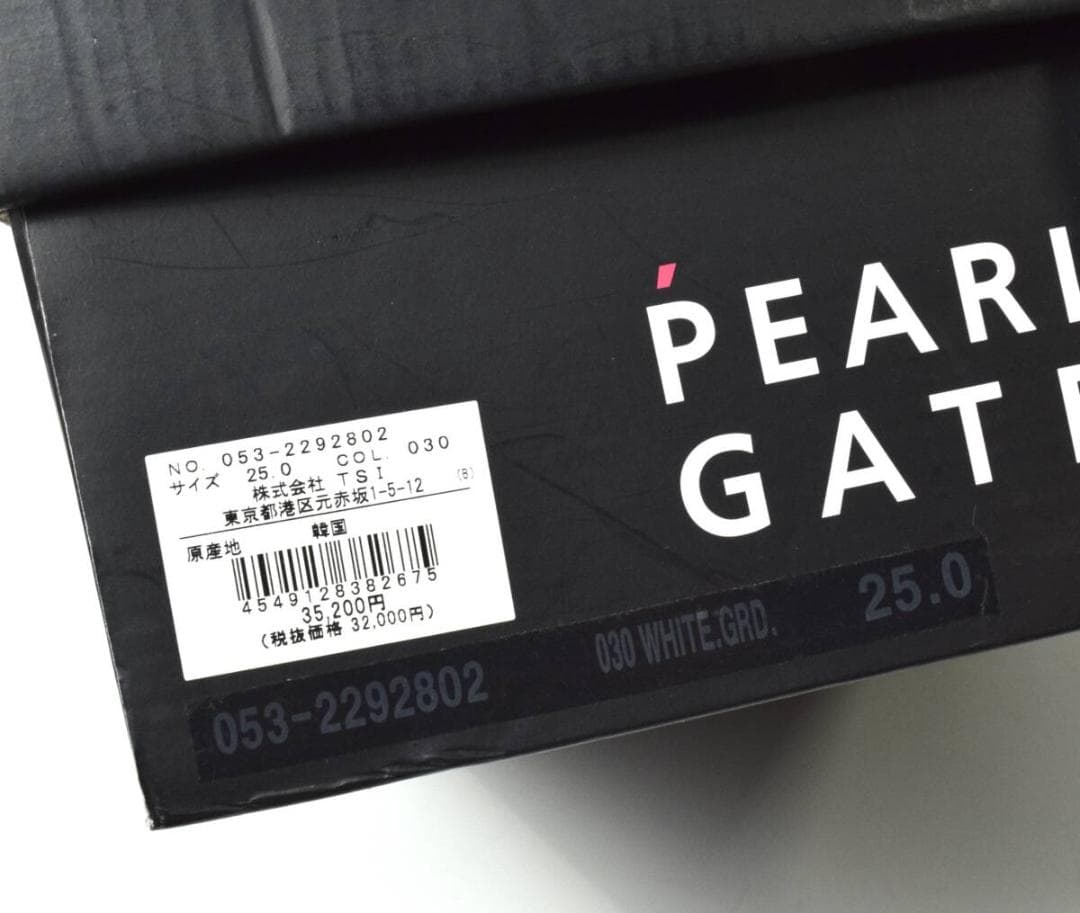 未使用3.5万 パーリーゲイツ ゴルフシューズ 25 ニコちゃん ホワイト