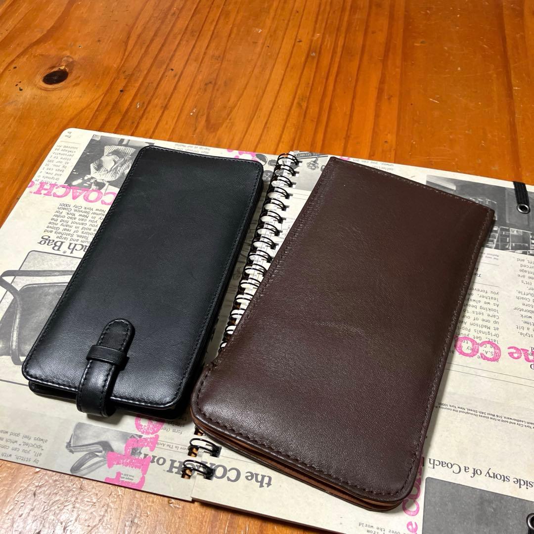 オールドコーチ　ブラウン　ブラックレザー小物入れ　ペンケースセット