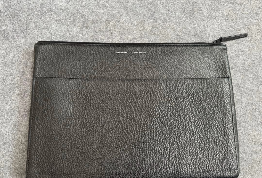 GRAMS28 120レザーフォリオ ペブルドレザー ブラック PCケース