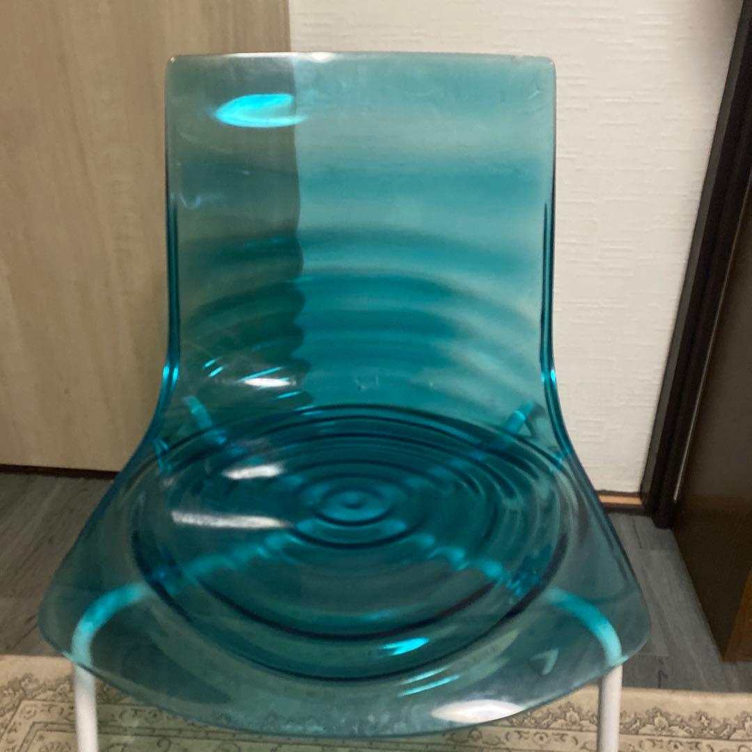 イタリア製　カリガリス L'EAU アクリルチェア　ブルー