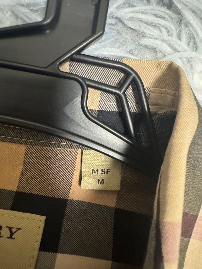 Burberry チェック柄 長袖シャツ M