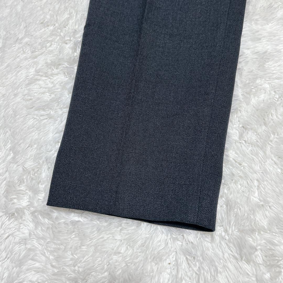 インディヴィ　シャンブレー　パンツスーツセットアップ　洗える　現行　秋冬