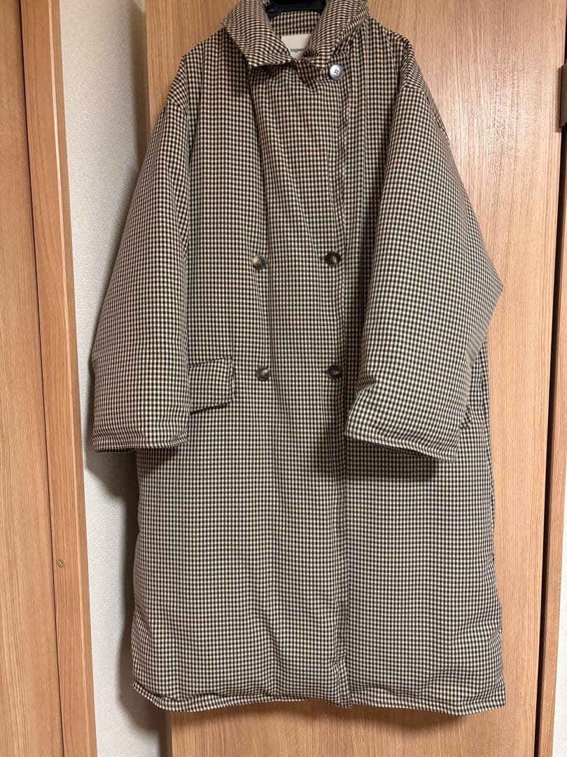 tageechita クラシカルチェックダウンコート
