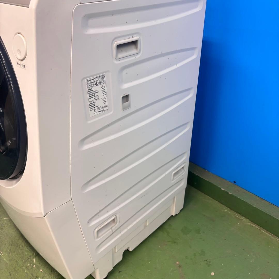 595 ヒーター乾燥　ドラム式洗濯機　左開き　10キロ　6キロ　半年保証　極美品