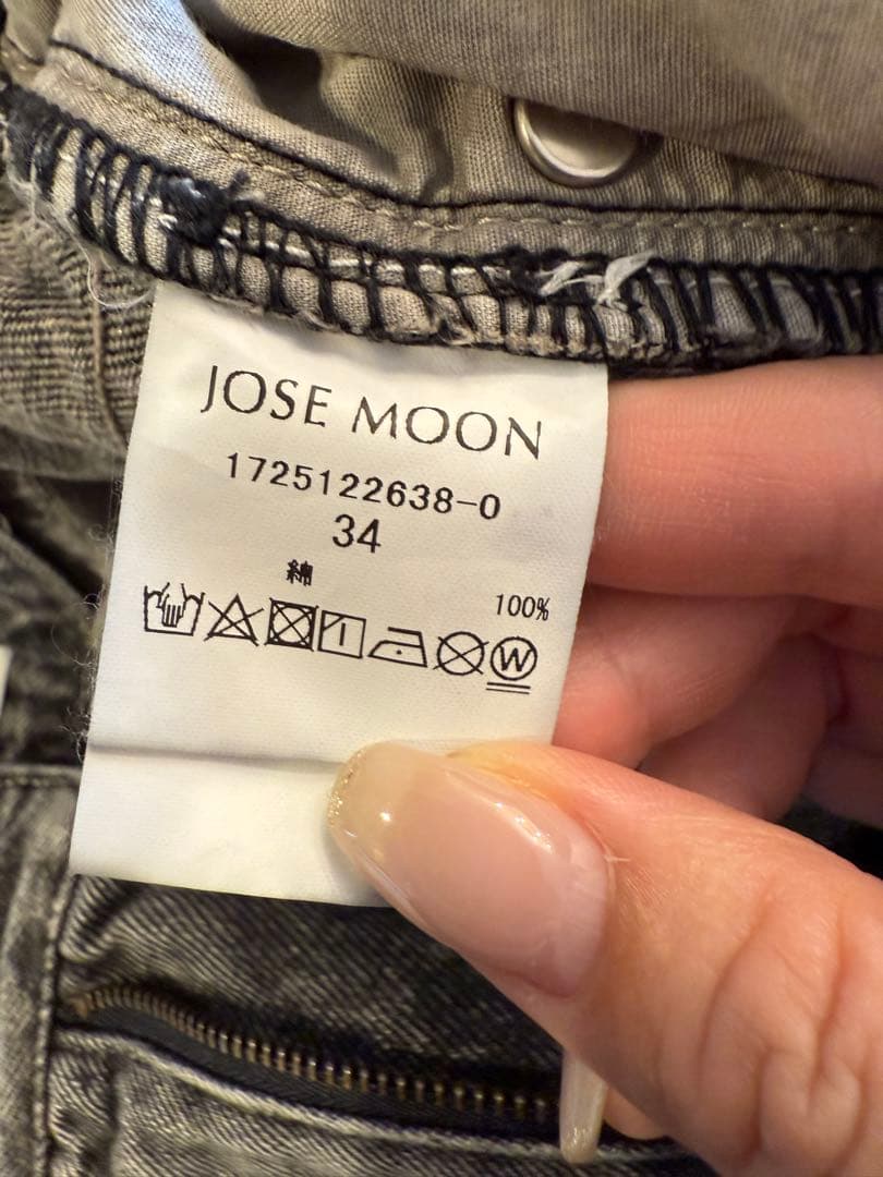パンツ JOSE MOON/ LOOSE FIT WIDEDENIM black 34