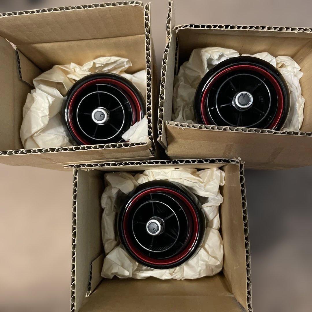 NDロードスター　純正エアコンルーバー　グロスブラック×レッド