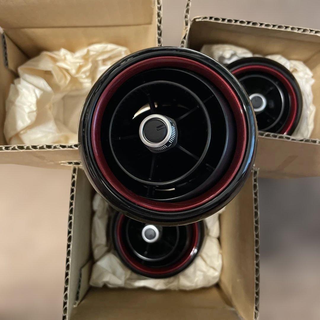 NDロードスター　純正エアコンルーバー　グロスブラック×レッド