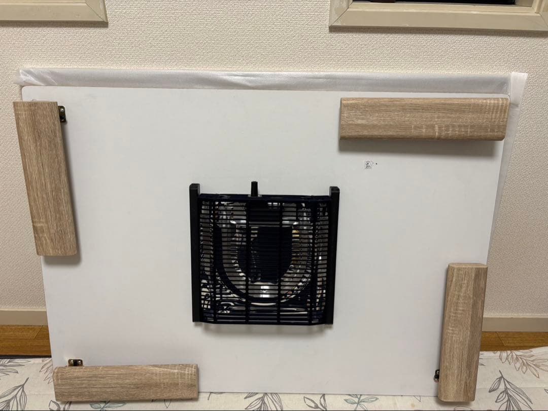 ナチュラル木製こたつ 300Wヒーター付き　折りたたみ