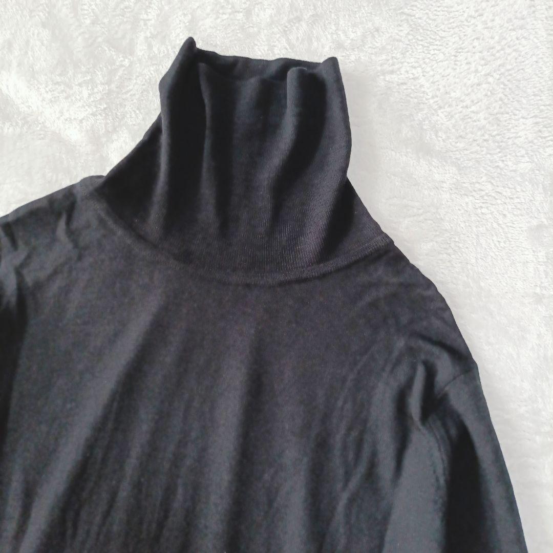 美品♪ジョンスメドレー メリノウール 30G タートルネックニット L