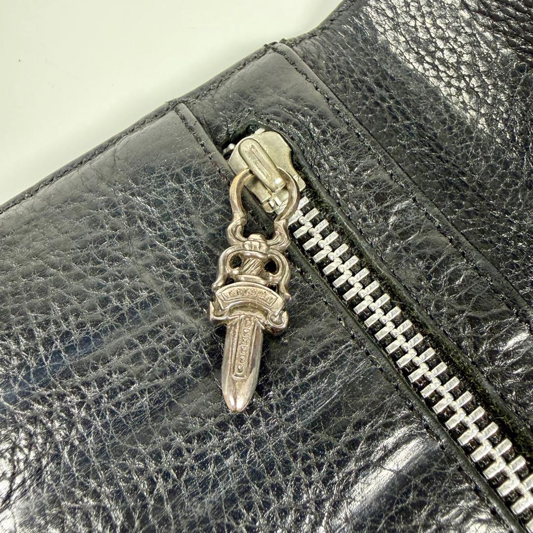 【美品】CHROME HEARTS クロムハーツ ウェーブウォレット インボイス