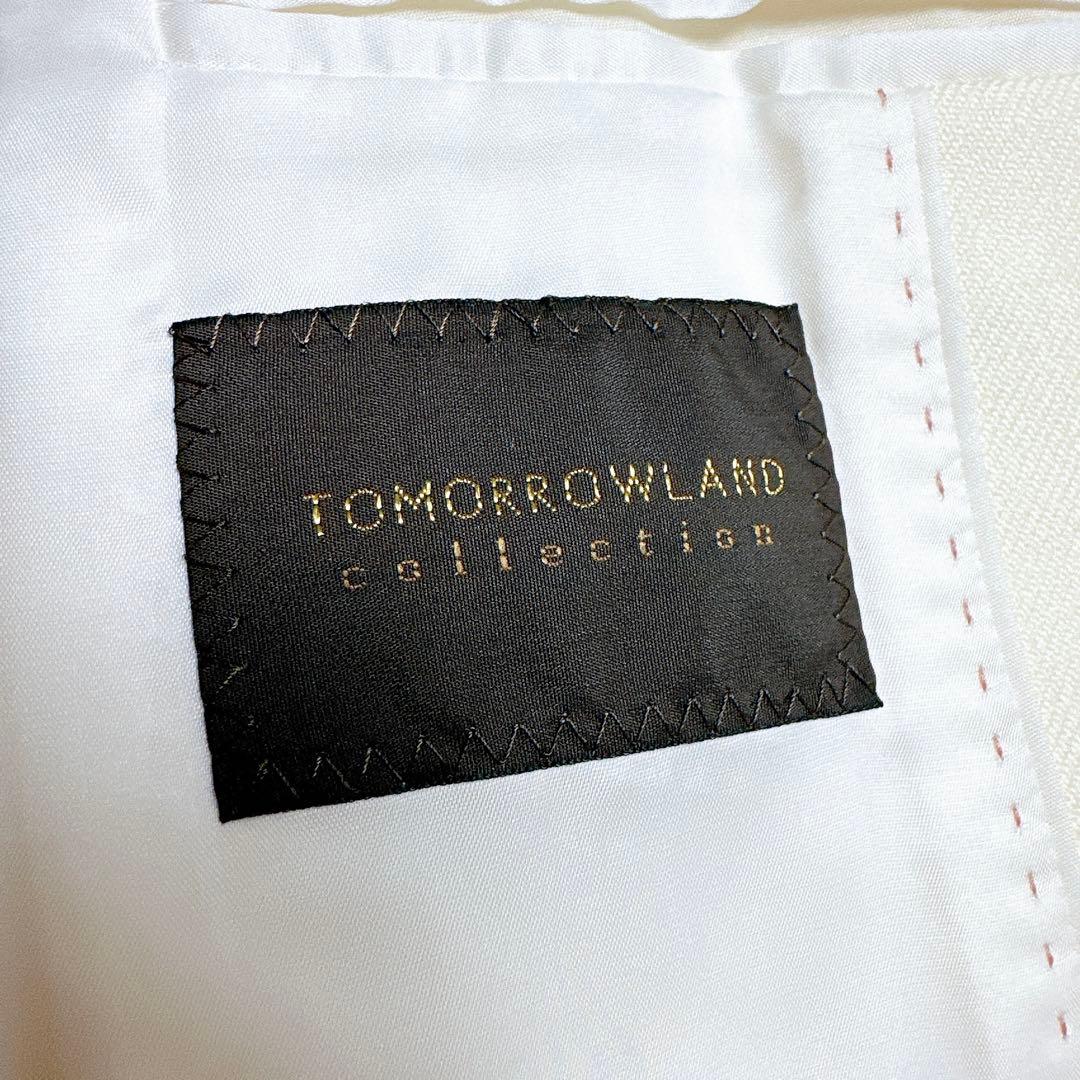 美品✨トゥモローランド　ウールサキソニー ノーカラージャケット　シガレットパンツ