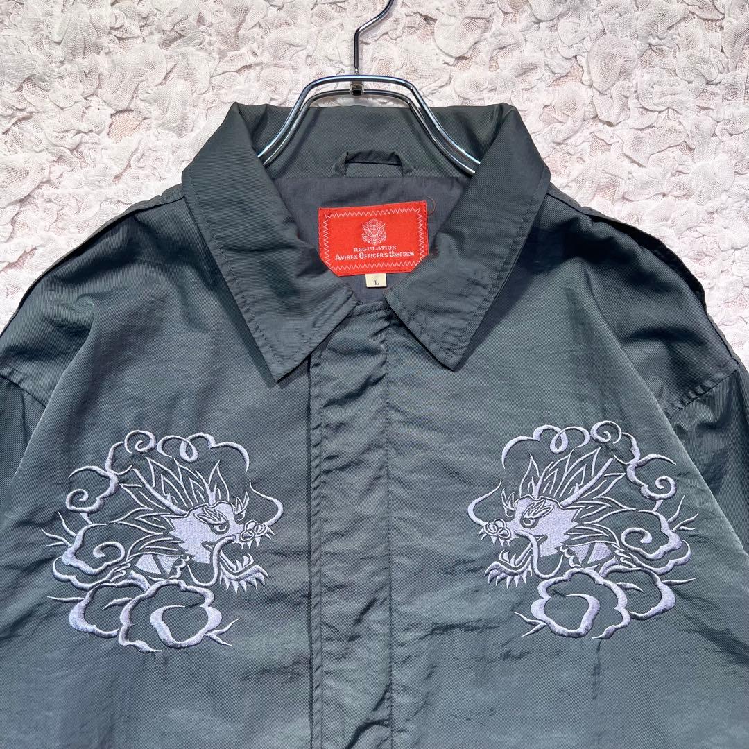 『希少』　 アヴィレックス　ベトジャン　ナイロンツイル　A-2 グレー　【L】