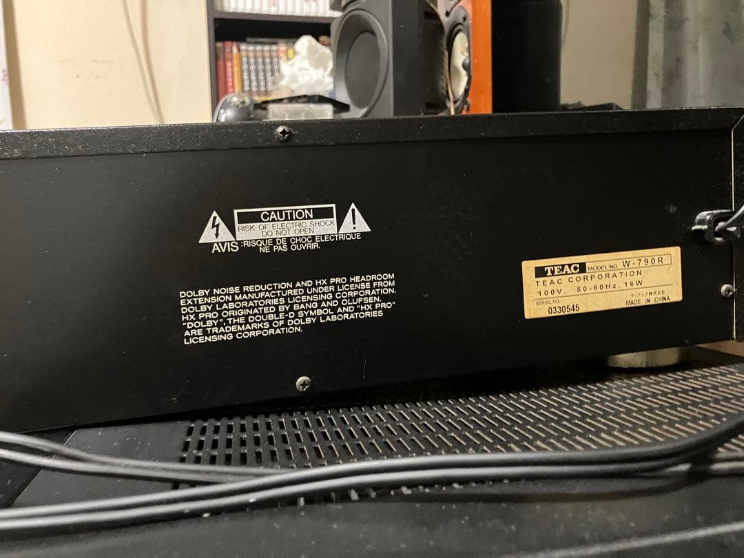 【動作品】TEAC W-790R ダブルカセットデッキ／カセットテープ付き