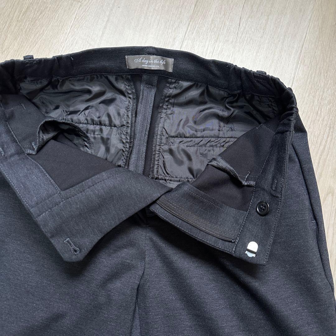 未使用 ユナイテッドアローズ ノーカラー セットアップ ネイビー 38