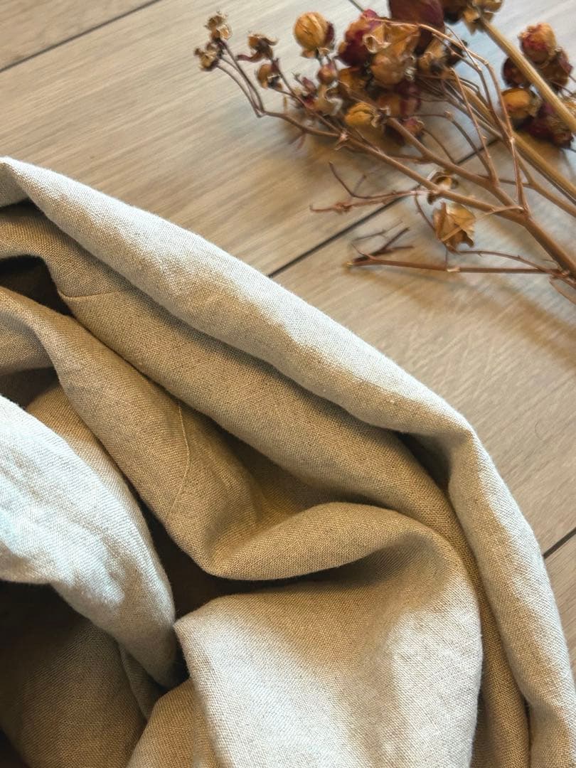 国産リネン100% おしゃれな割烹着　服作り40年の田舎町仕立屋