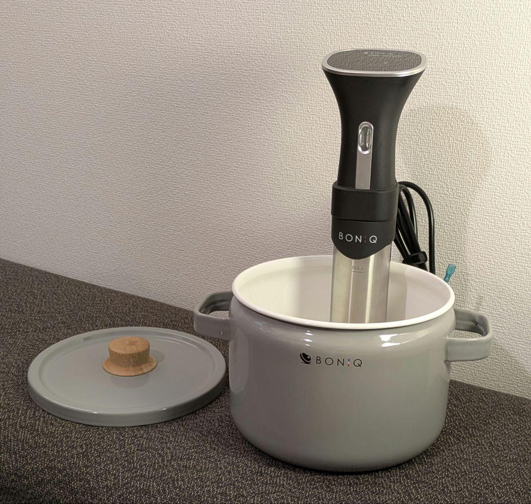 BONIQ（ボニーク） 低温調理器 BNQ-01 マットブラック 琺瑯鍋セット