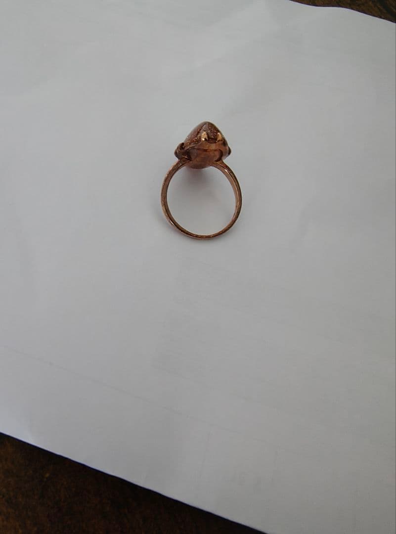 agete ブラウン ドロップ型 リング