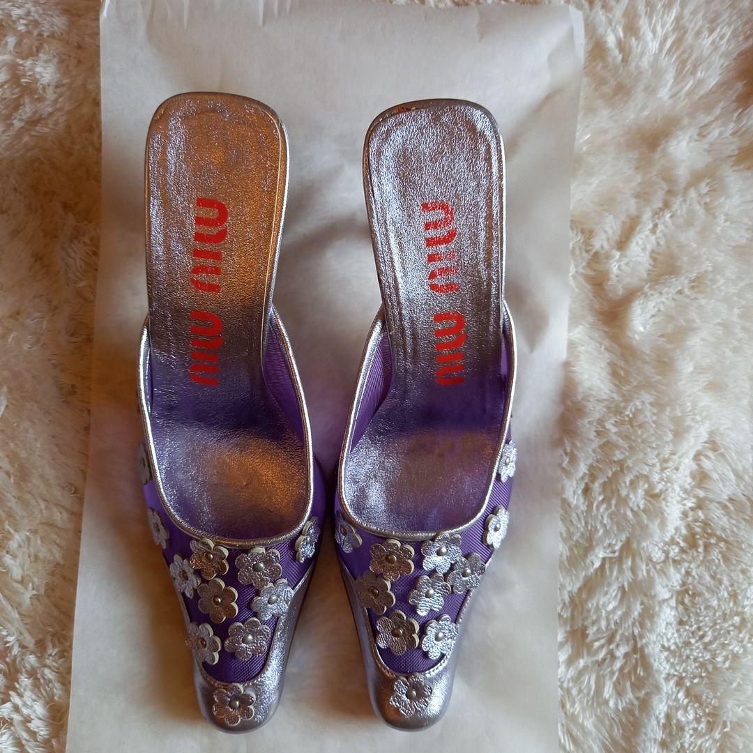 ミュウミュウ　ミュールサンダル