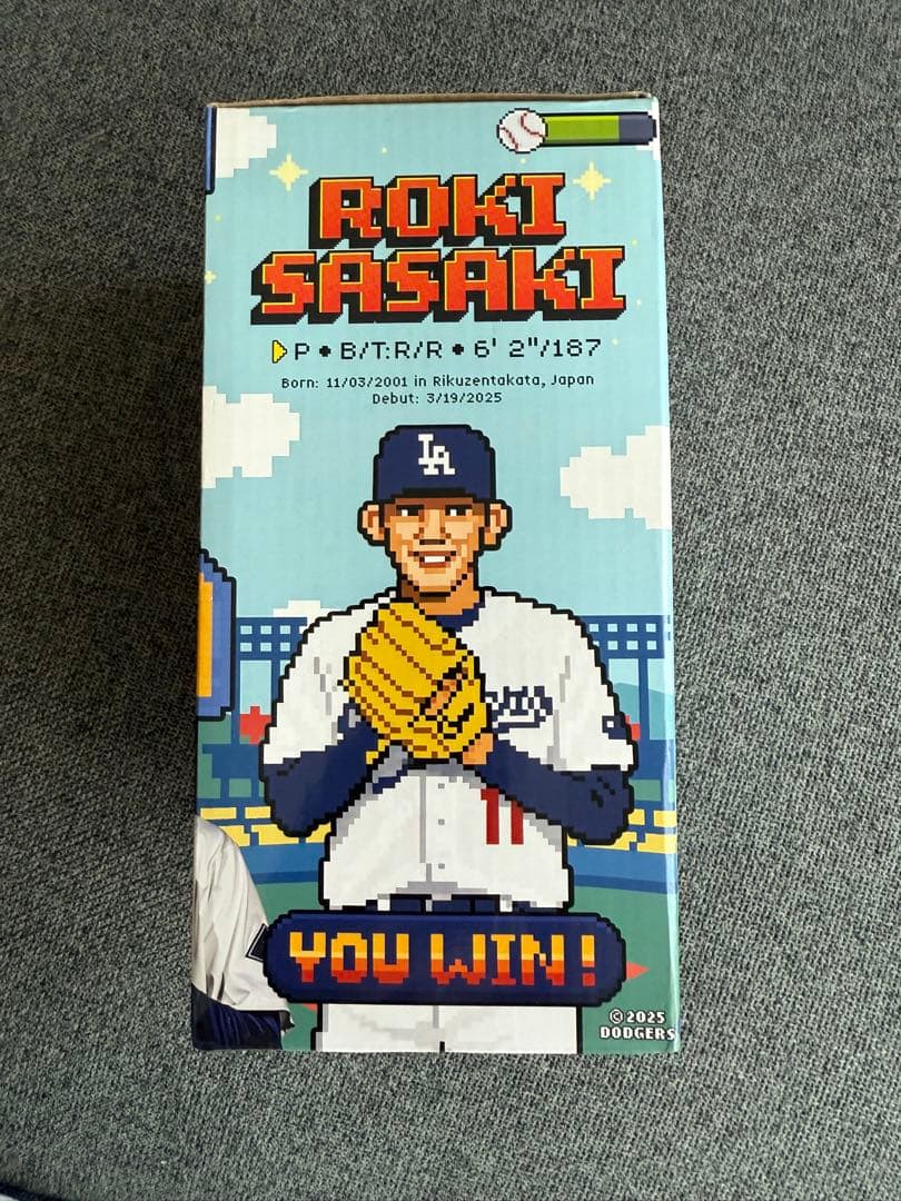 未開封 ドジャースタジアム限定 佐々木朗希ボブルヘッド