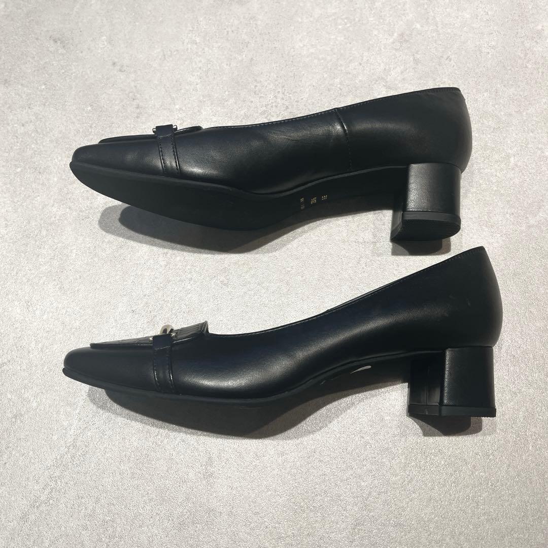 週末限定価格！未使用品Rizraffinee★スクエアトゥヒールアップローファー