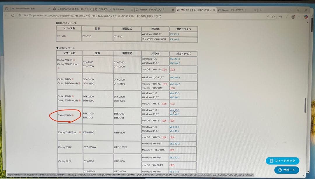 Wacom Cintiq 13HD 13.3型 DTK1301