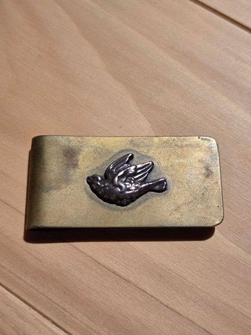 LHN JEWELRY マネークリップ 真鍮製 鳥モチーフ