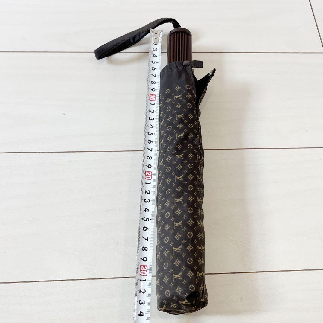 ルイヴィトン　パラプルュイ　オンデー　モノグラム　傘　折り畳み傘　ブラウン