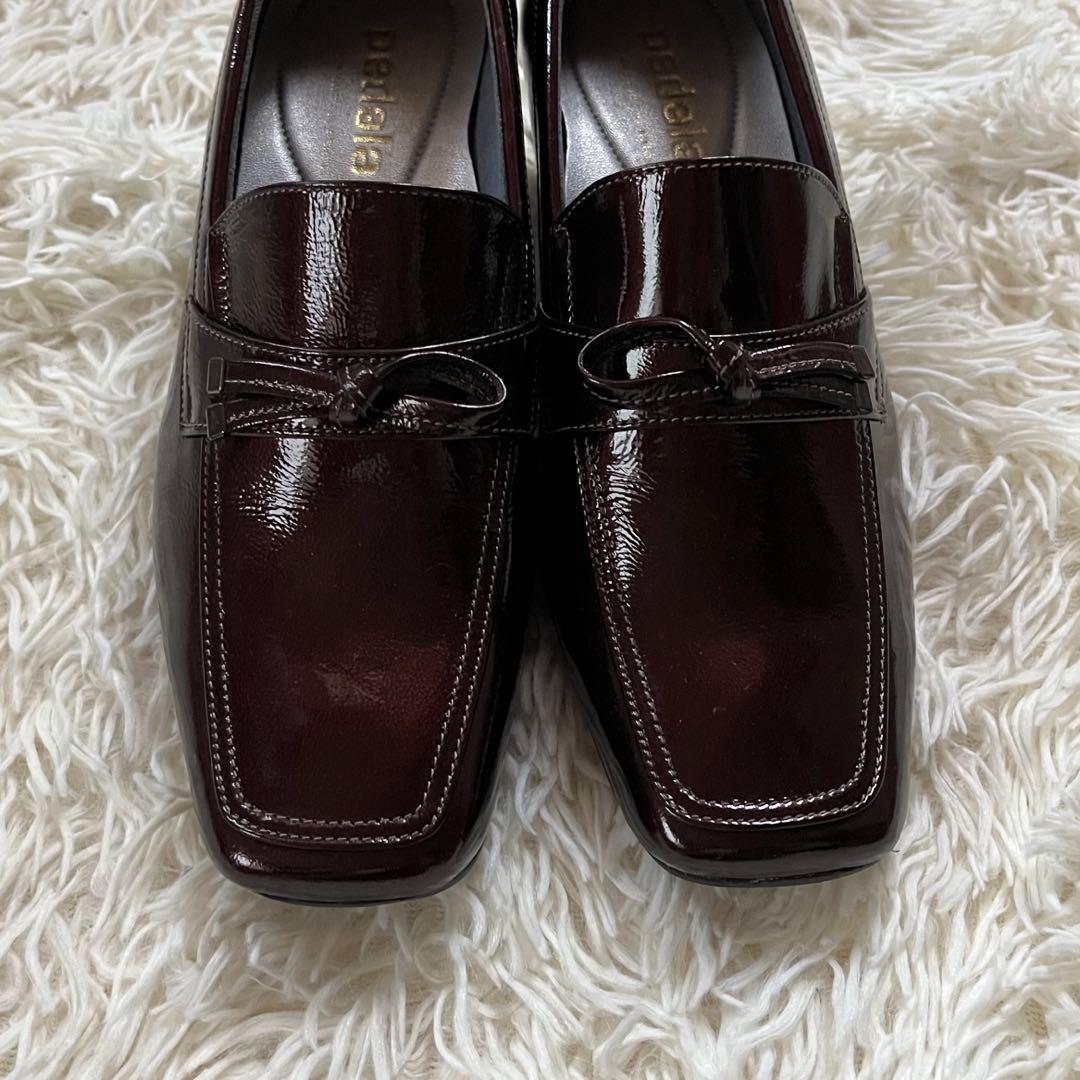 未使用級✨ ASICS pedala エナメルリボンローファー 23 EEE